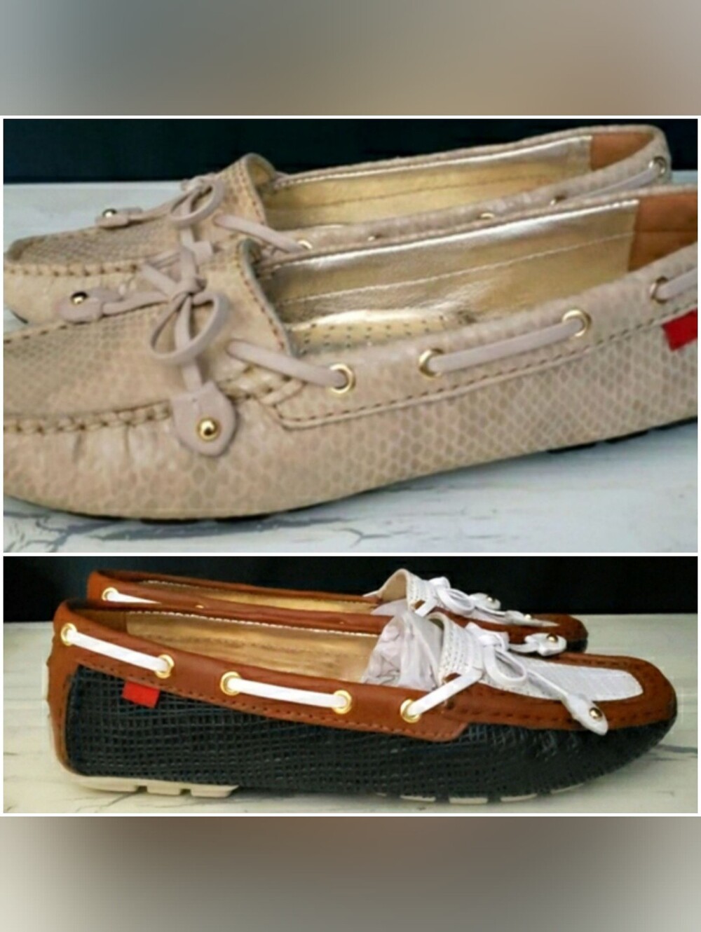 2 PAIRS FOR 1 PRICE Marc Joseph NY Driving Mocs - Women's 5.5 (Youth 3.5)